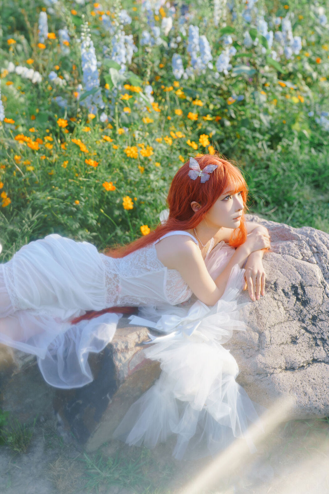 Coser@蠢沫沫 Chunmomo &#8211; 花丛婚纱 (67P)