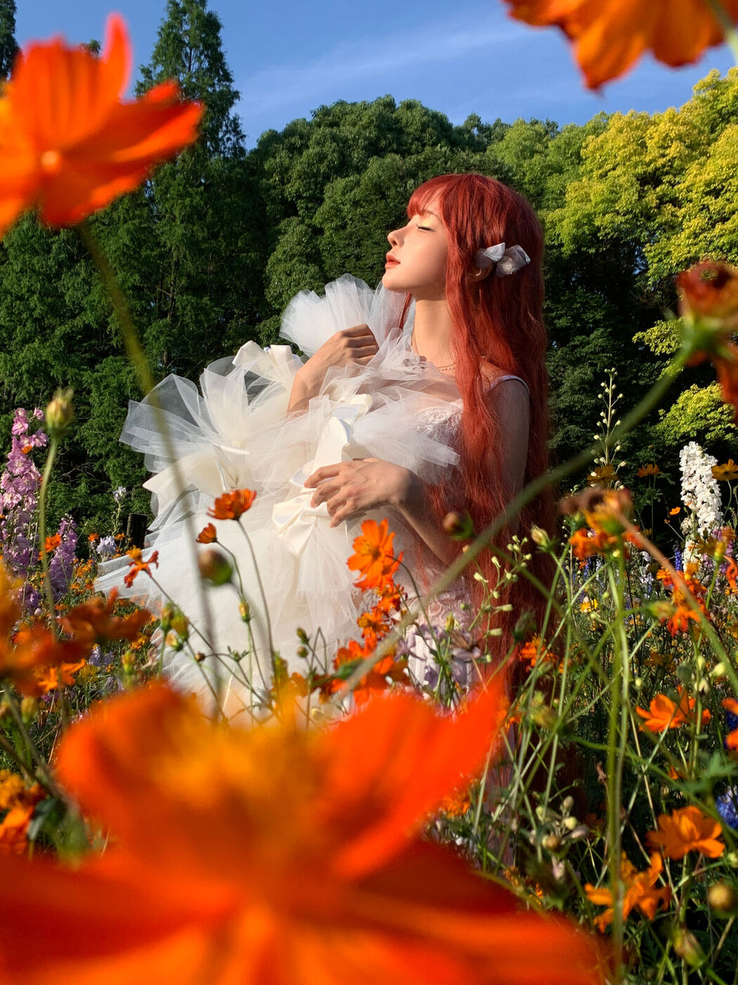 Coser@蠢沫沫 Chunmomo &#8211; 花丛婚纱 (67P)