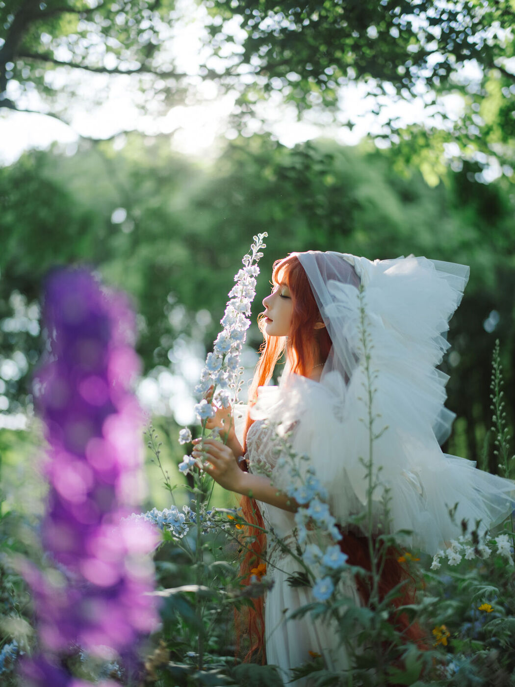 Coser@蠢沫沫 Chunmomo &#8211; 花丛婚纱 (67P)