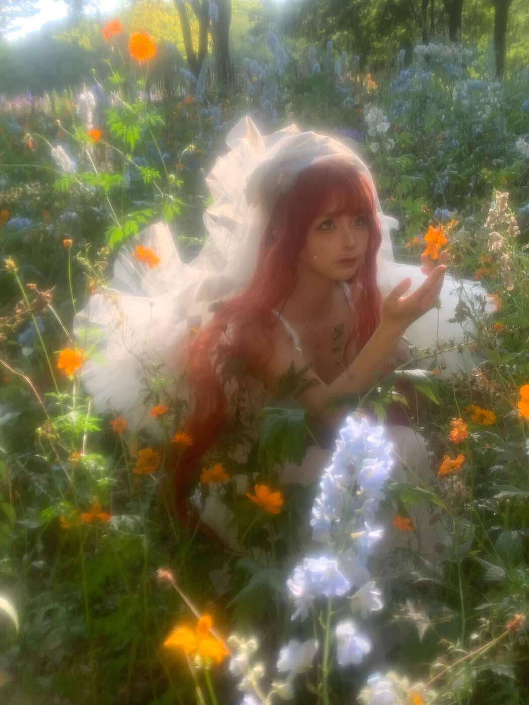 Coser@蠢沫沫 Chunmomo &#8211; 花丛婚纱 (67P)