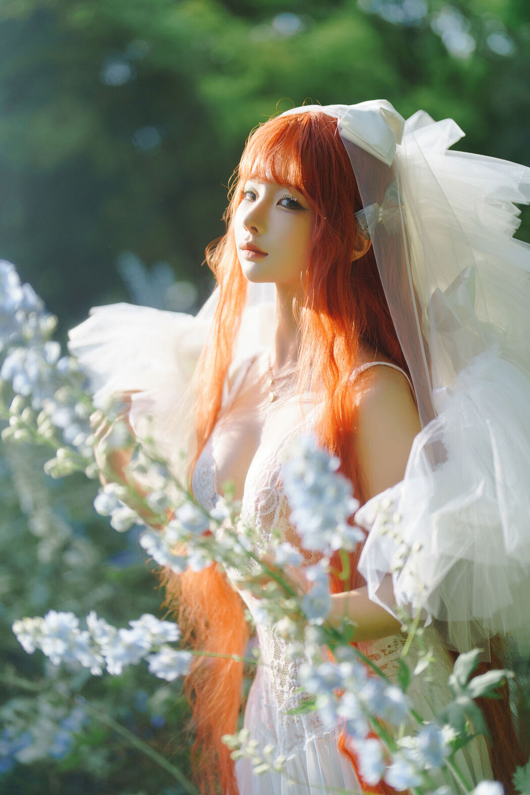 Coser@蠢沫沫 Chunmomo &#8211; 花丛婚纱 (67P)