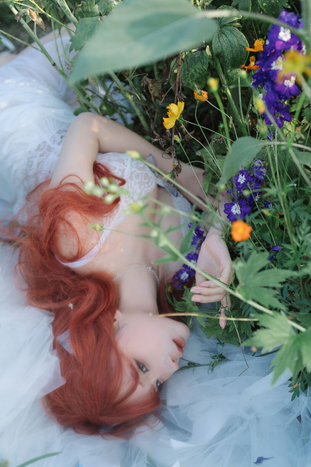 Coser@蠢沫沫 Chunmomo &#8211; 花丛婚纱 (67P)