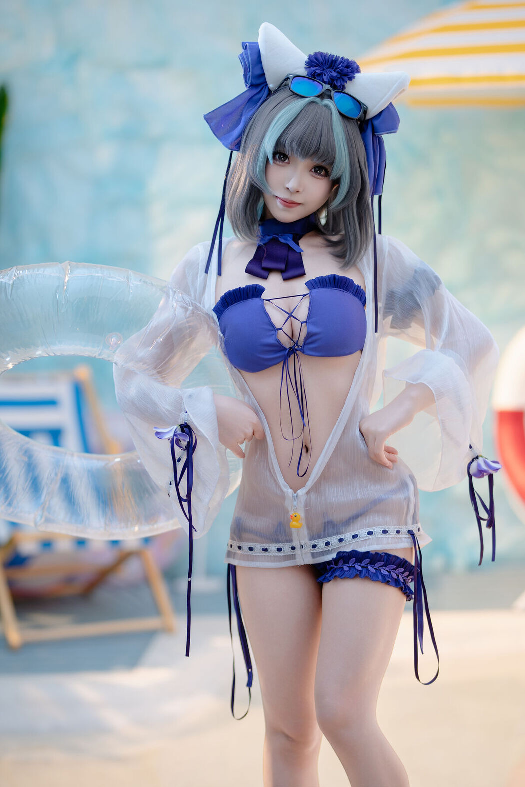 Coser@Bangni邦尼 – 泳装柴郡 (87P)