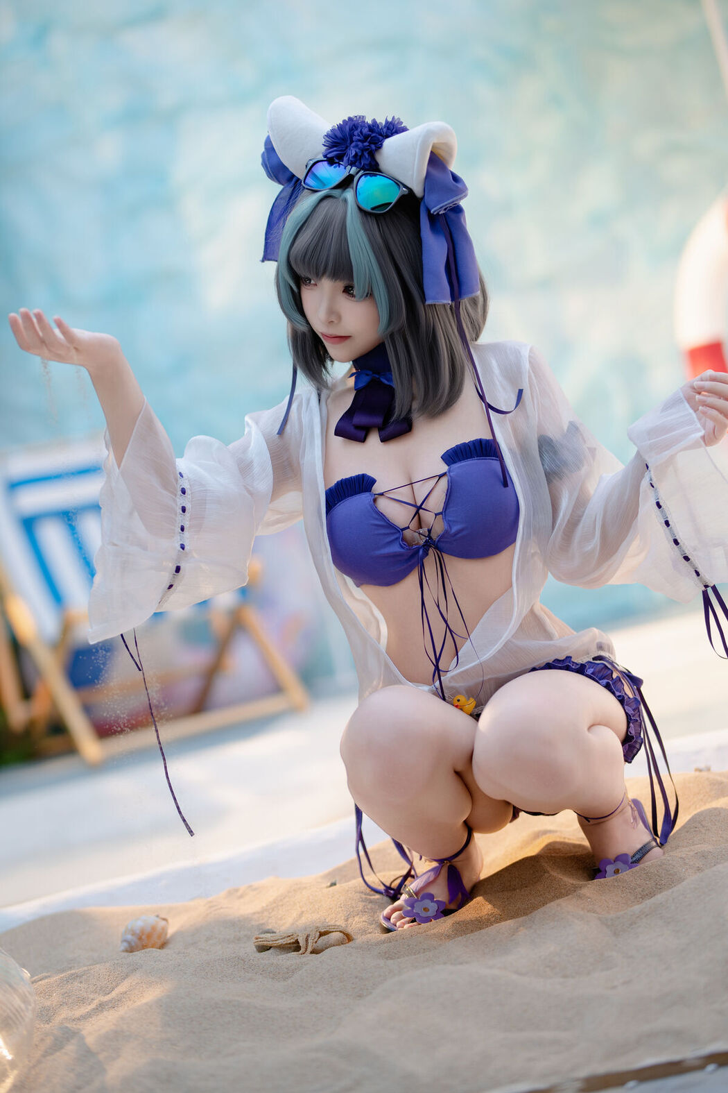 Coser@Bangni邦尼 – 泳装柴郡 (87P)