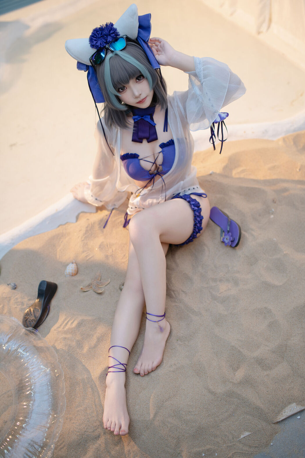 Coser@Bangni邦尼 – 泳装柴郡 (87P)