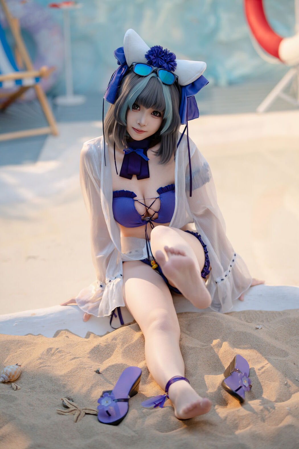 Coser@Bangni邦尼 – 泳装柴郡 (87P)