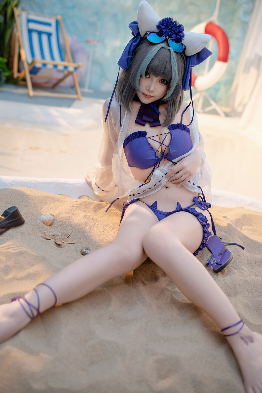 Coser@Bangni邦尼 – 泳装柴郡 (87P)