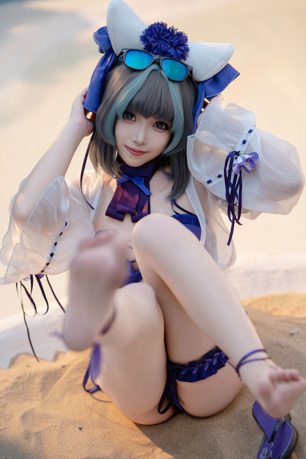 Coser@Bangni邦尼 – 泳装柴郡 (87P)