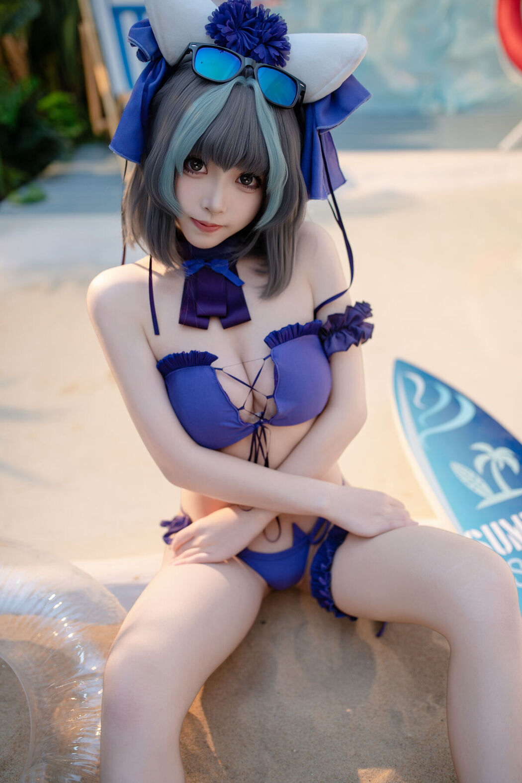 Coser@Bangni邦尼 – 泳装柴郡 (87P)