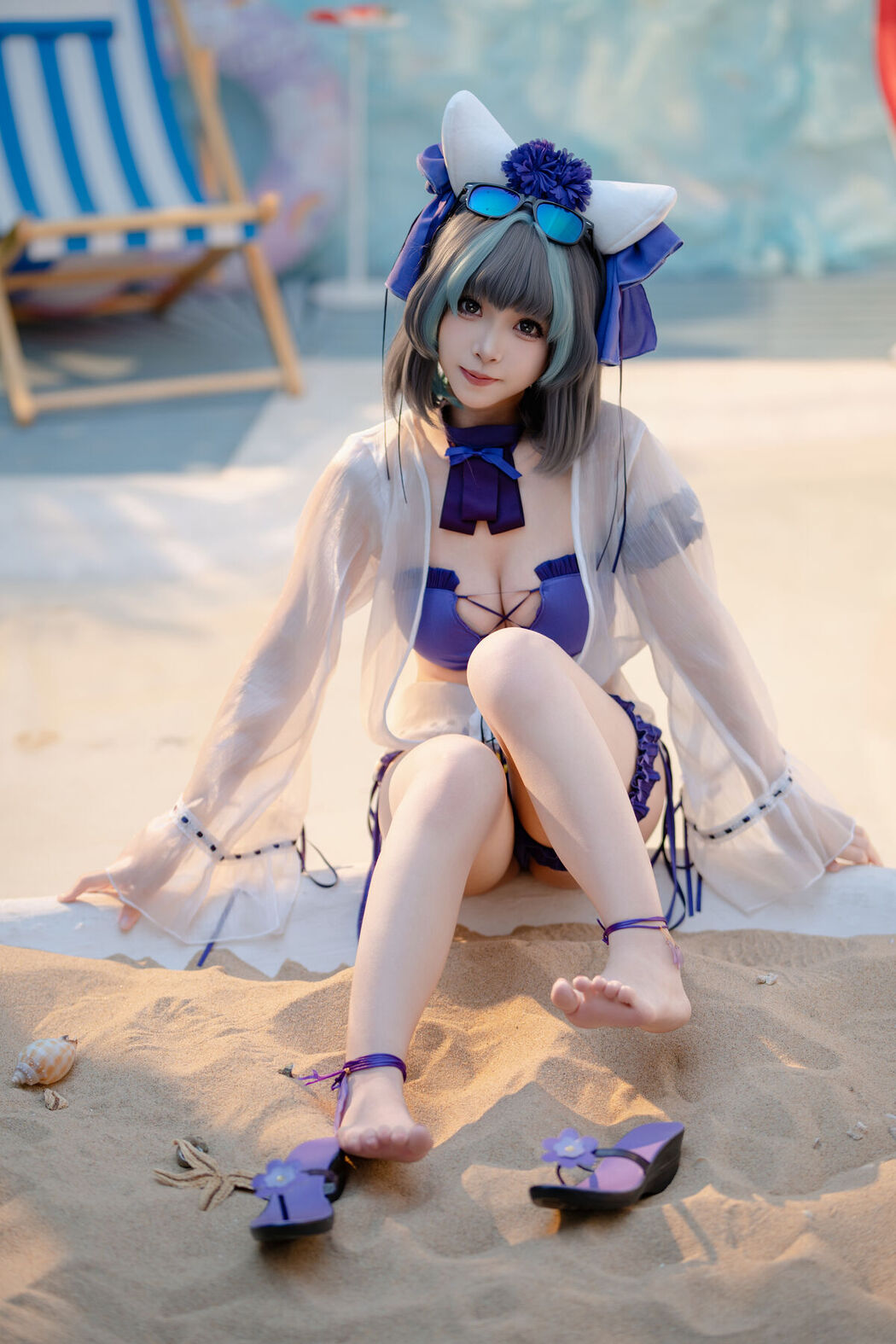 Coser@Bangni邦尼 – 泳装柴郡 (87P)