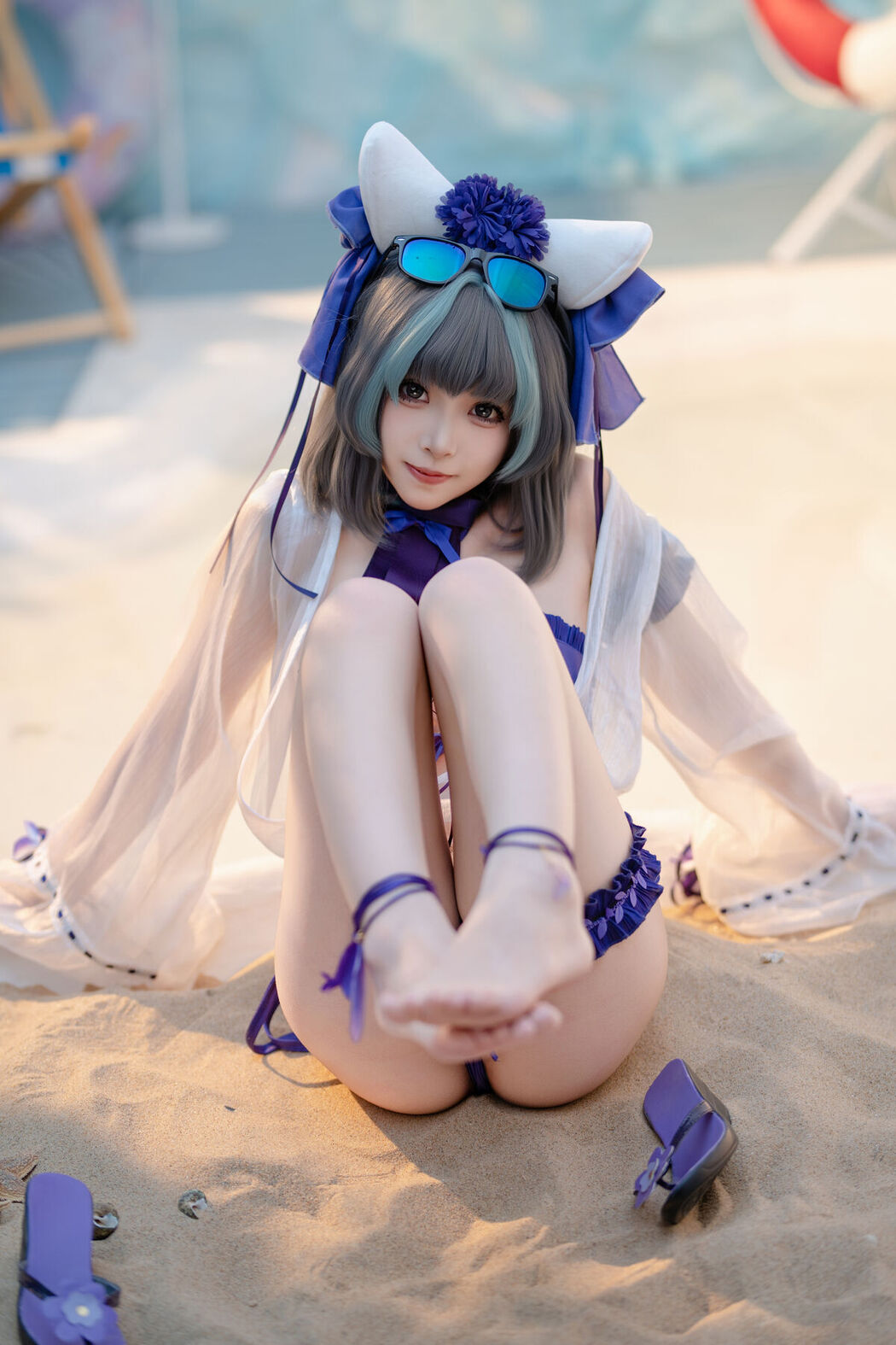 Coser@Bangni邦尼 – 泳装柴郡 (87P)