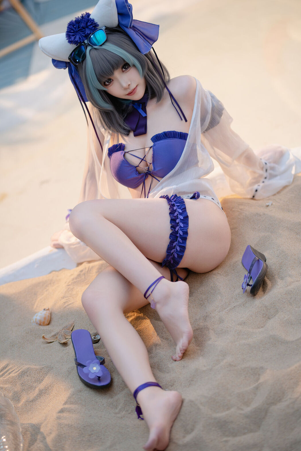 Coser@Bangni邦尼 – 泳装柴郡 (87P)
