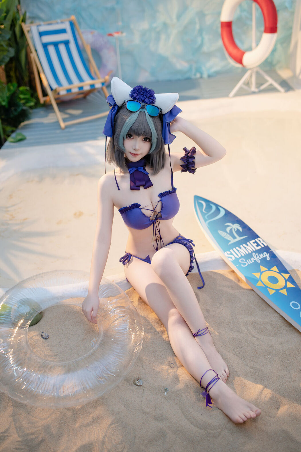 Coser@Bangni邦尼 – 泳装柴郡 (87P)