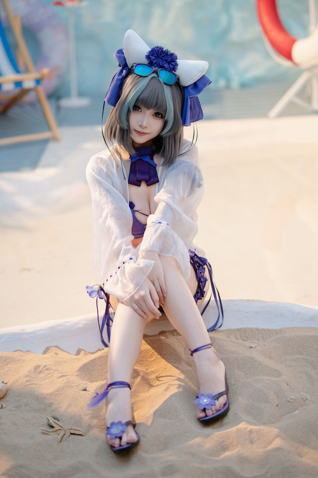 Coser@Bangni邦尼 – 泳装柴郡 (87P)
