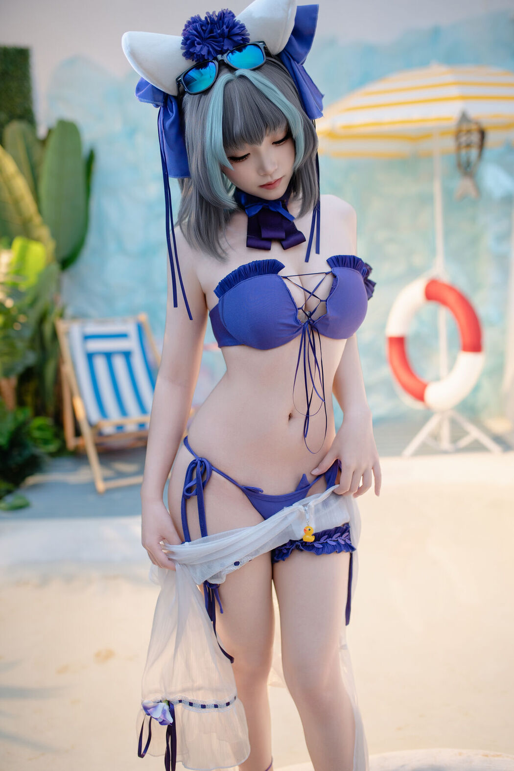 Coser@Bangni邦尼 – 泳装柴郡 (87P)
