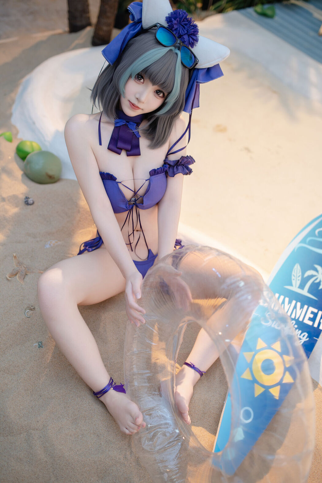 Coser@Bangni邦尼 – 泳装柴郡 (87P)