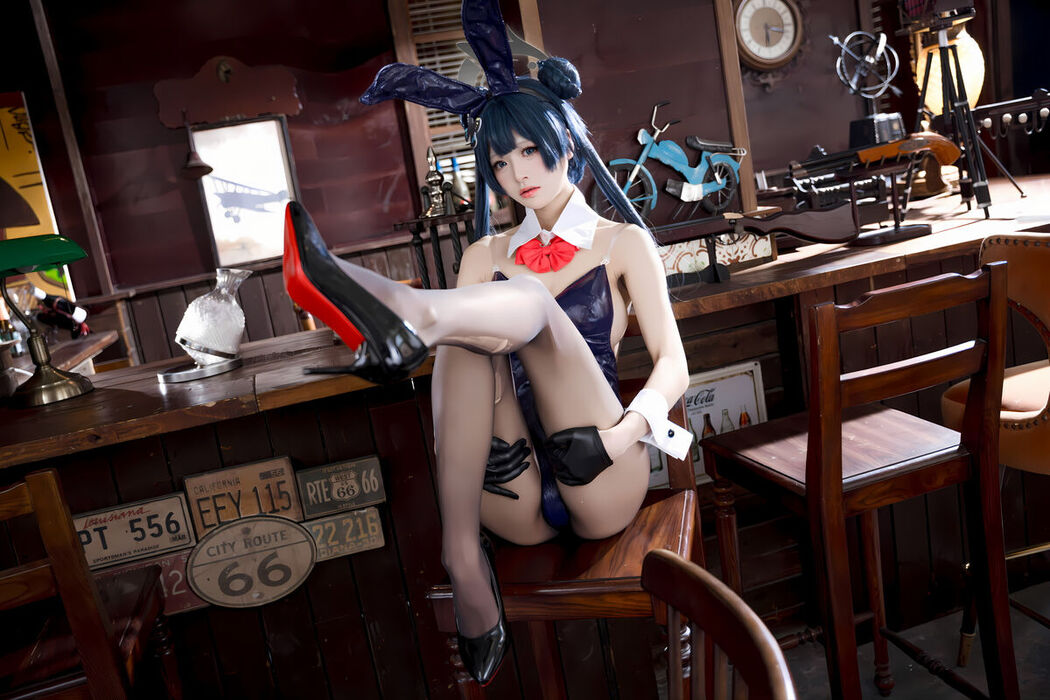 Coser@九柒喵 – 蔚蓝档案 龙华妃咲 兔女郎 (60P)