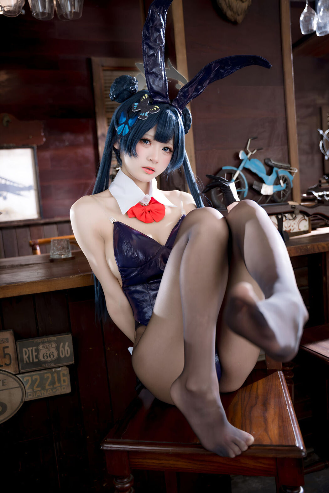 Coser@九柒喵 – 蔚蓝档案 龙华妃咲 兔女郎 (60P)