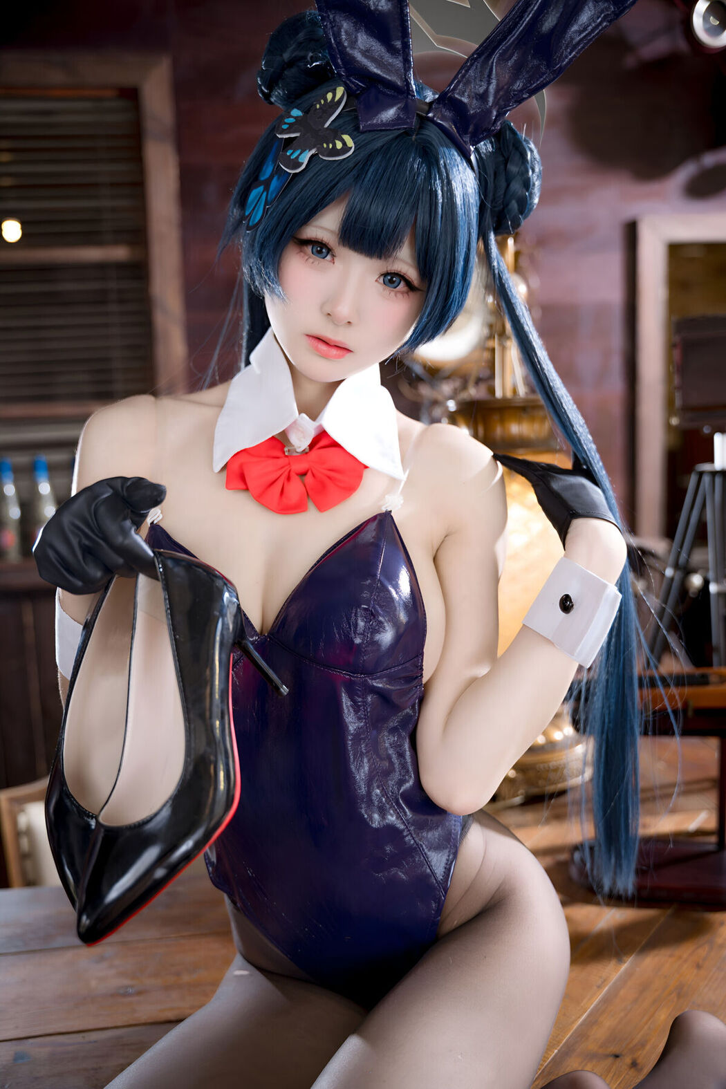 Coser@九柒喵 – 蔚蓝档案 龙华妃咲 兔女郎 (60P)