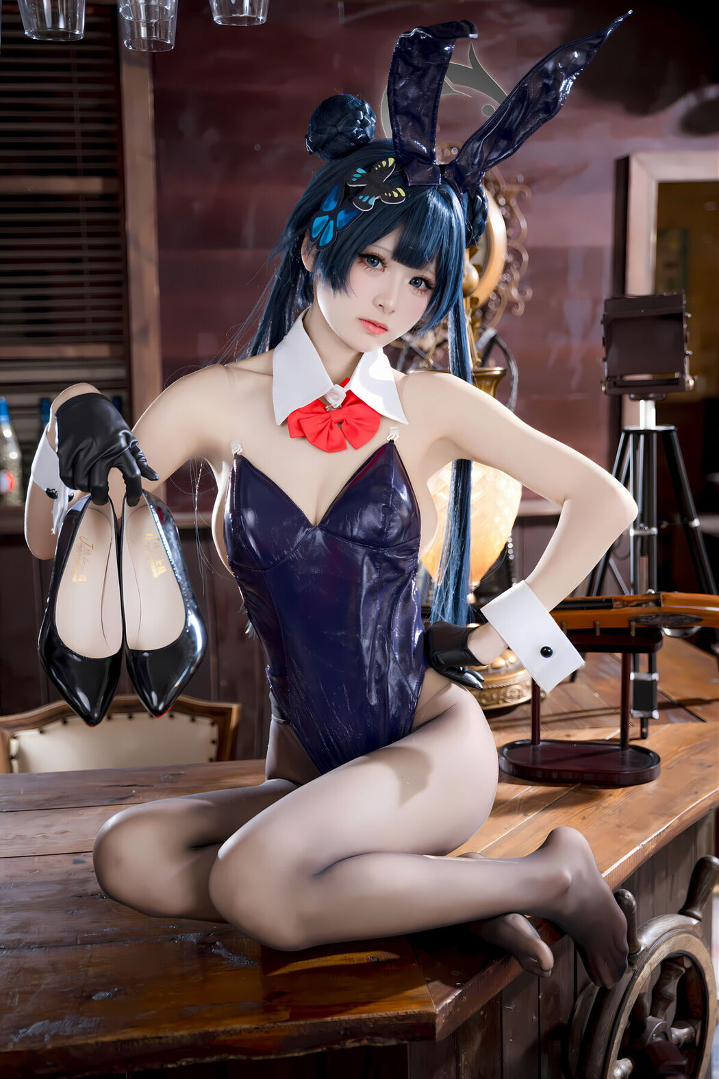 Coser@九柒喵 – 蔚蓝档案 龙华妃咲 兔女郎 (60P)