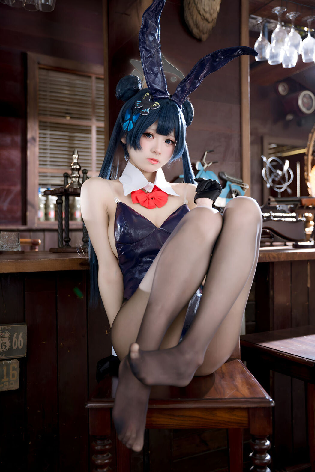 Coser@九柒喵 – 蔚蓝档案 龙华妃咲 兔女郎 (60P)