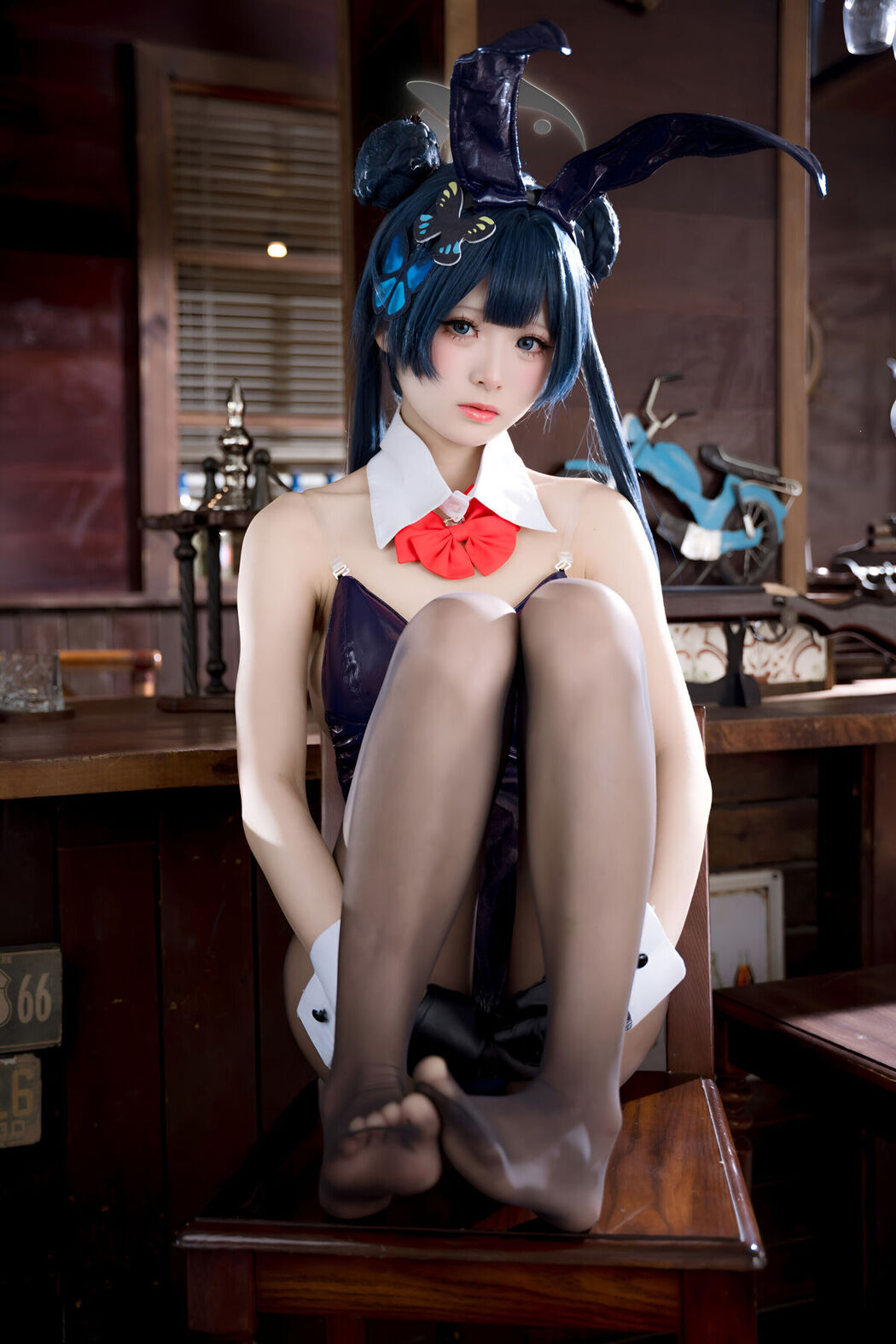 Coser@九柒喵 – 蔚蓝档案 龙华妃咲 兔女郎 (60P)