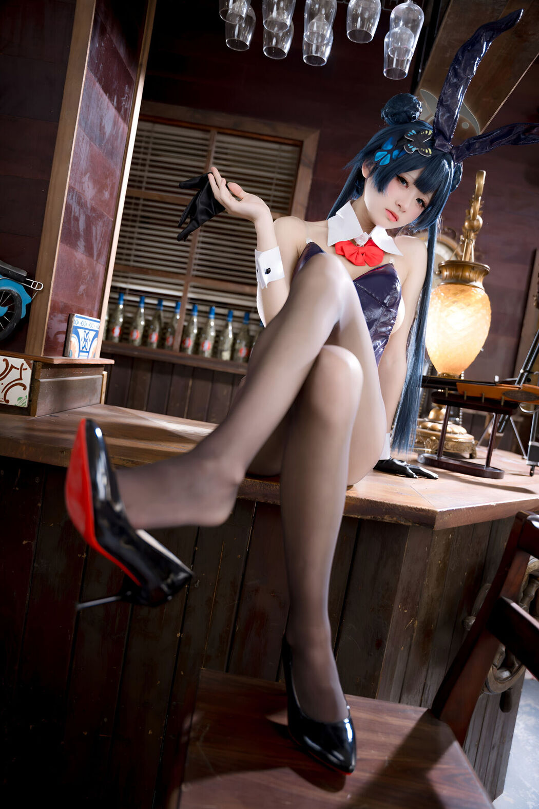 Coser@九柒喵 – 蔚蓝档案 龙华妃咲 兔女郎 (60P)