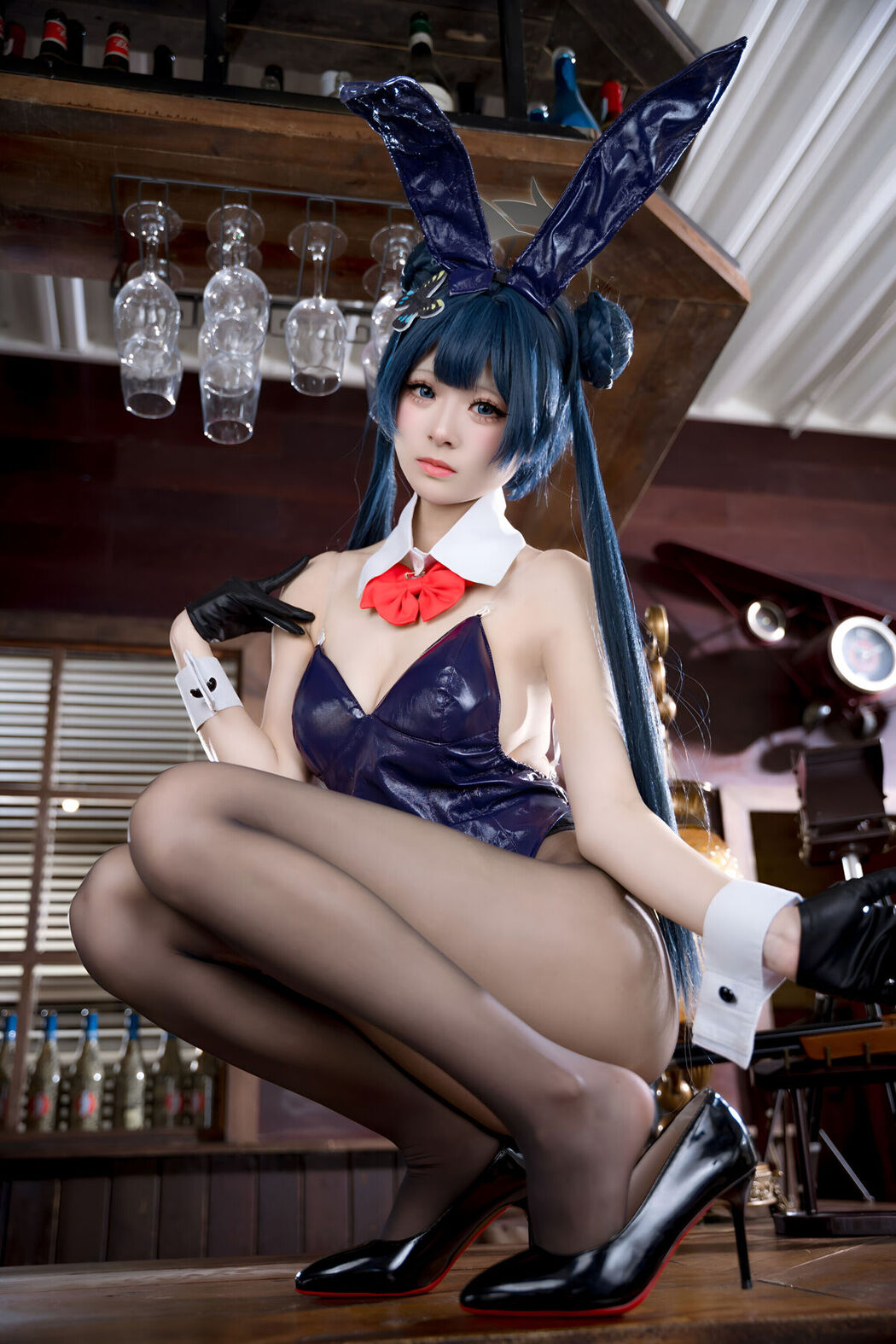 Coser@九柒喵 – 蔚蓝档案 龙华妃咲 兔女郎 (60P)