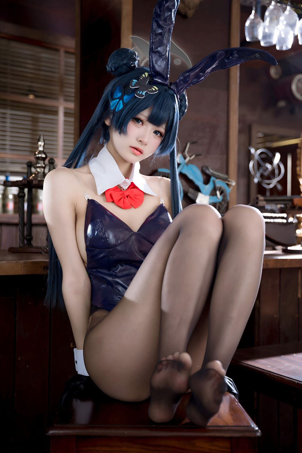 Coser@九柒喵 – 蔚蓝档案 龙华妃咲 兔女郎 (60P)