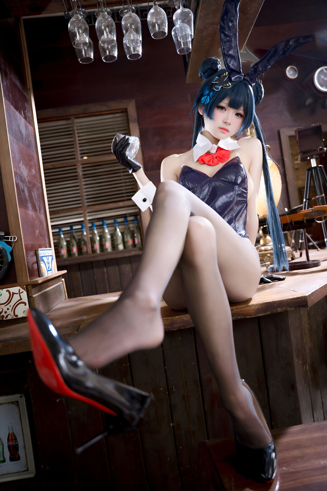 Coser@九柒喵 – 蔚蓝档案 龙华妃咲 兔女郎 (60P)