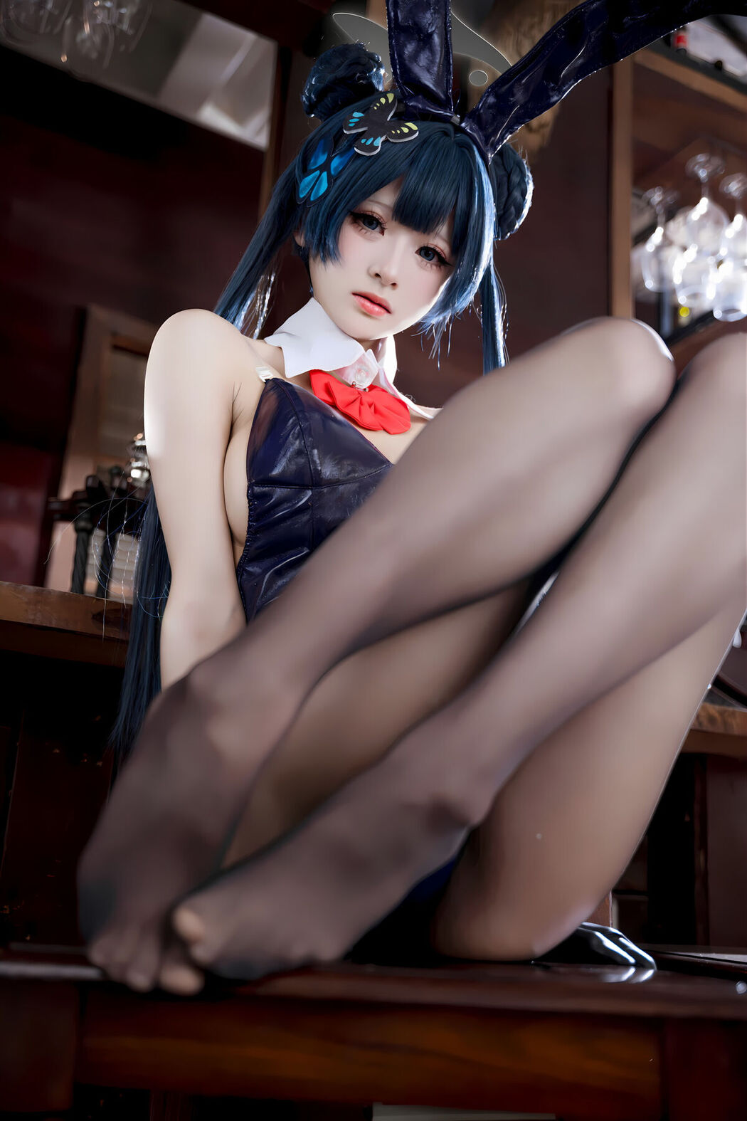 Coser@九柒喵 – 蔚蓝档案 龙华妃咲 兔女郎 (60P)