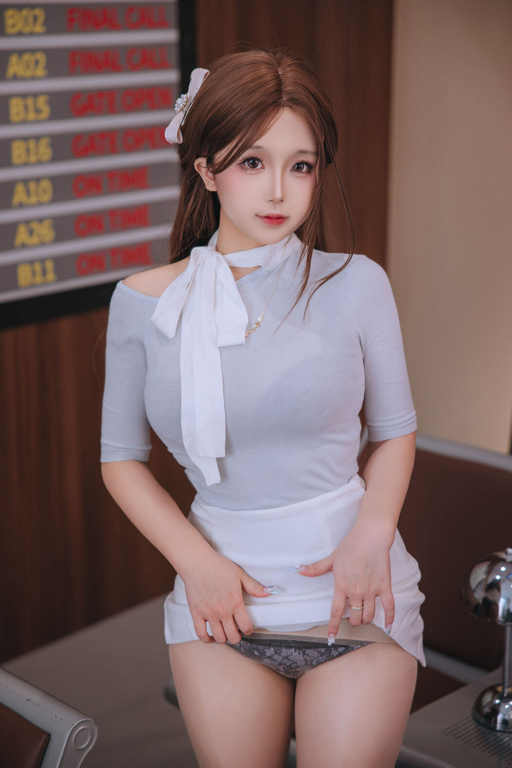 Coser@日奈娇 – 国际航班 Part02 (58P)