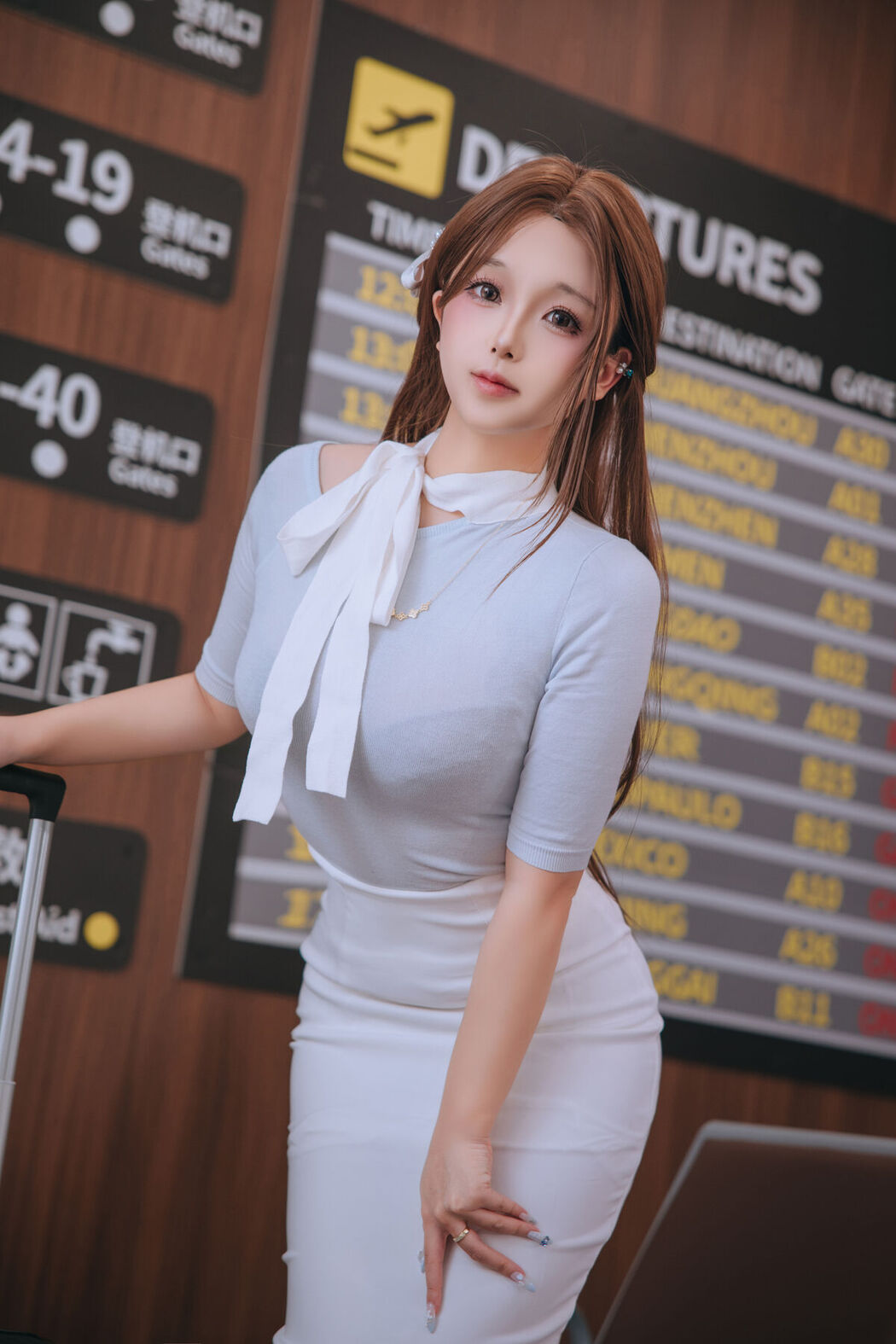 Coser@日奈娇 – 国际航班 Part02 (58P)