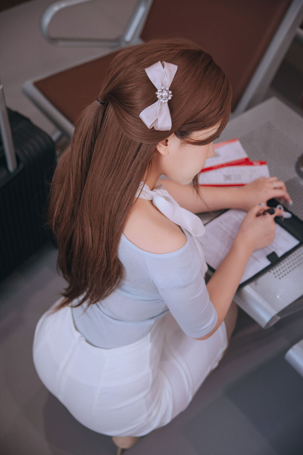 Coser@日奈娇 – 国际航班 Part01 (59P – 5V)