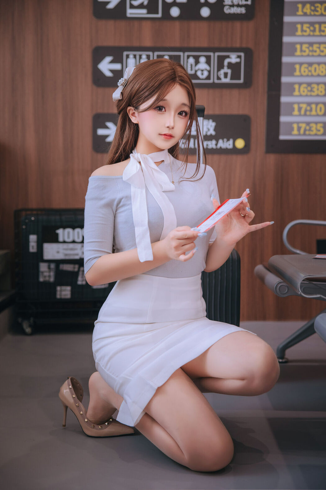 Coser@日奈娇 – 国际航班 Part03 (58P)