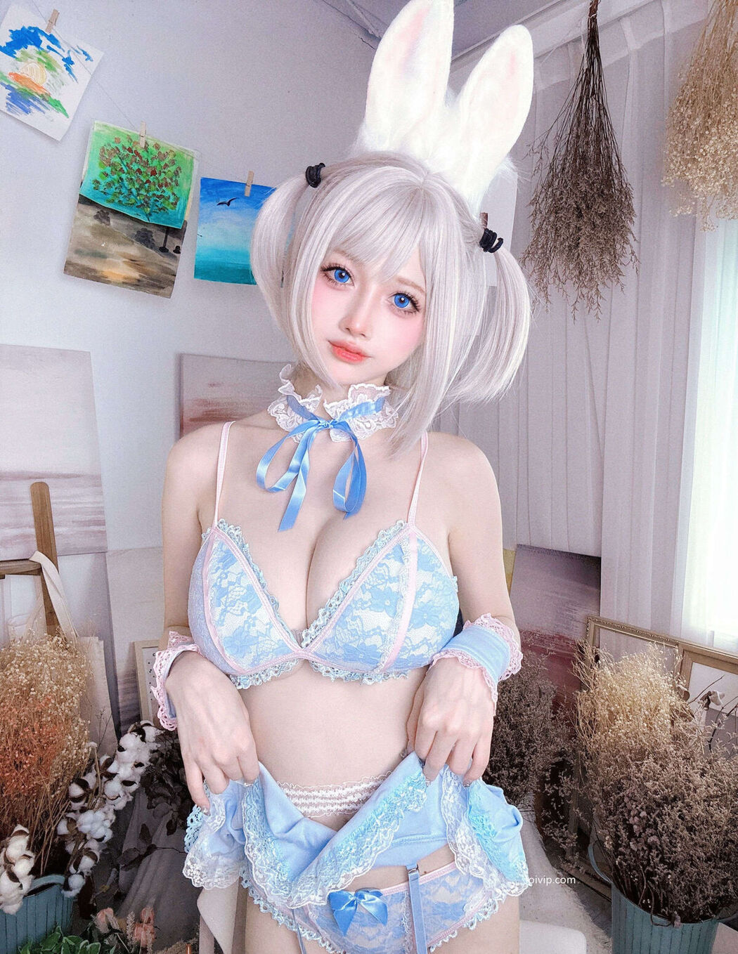Coser@沖田凜花Rinka – 蓝色兔子 (71P – 2V)