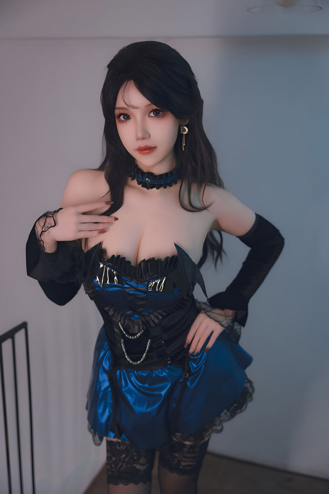 Coser@雪晴Astra – 蓝色蕾丝短裙 (54P – 1V)