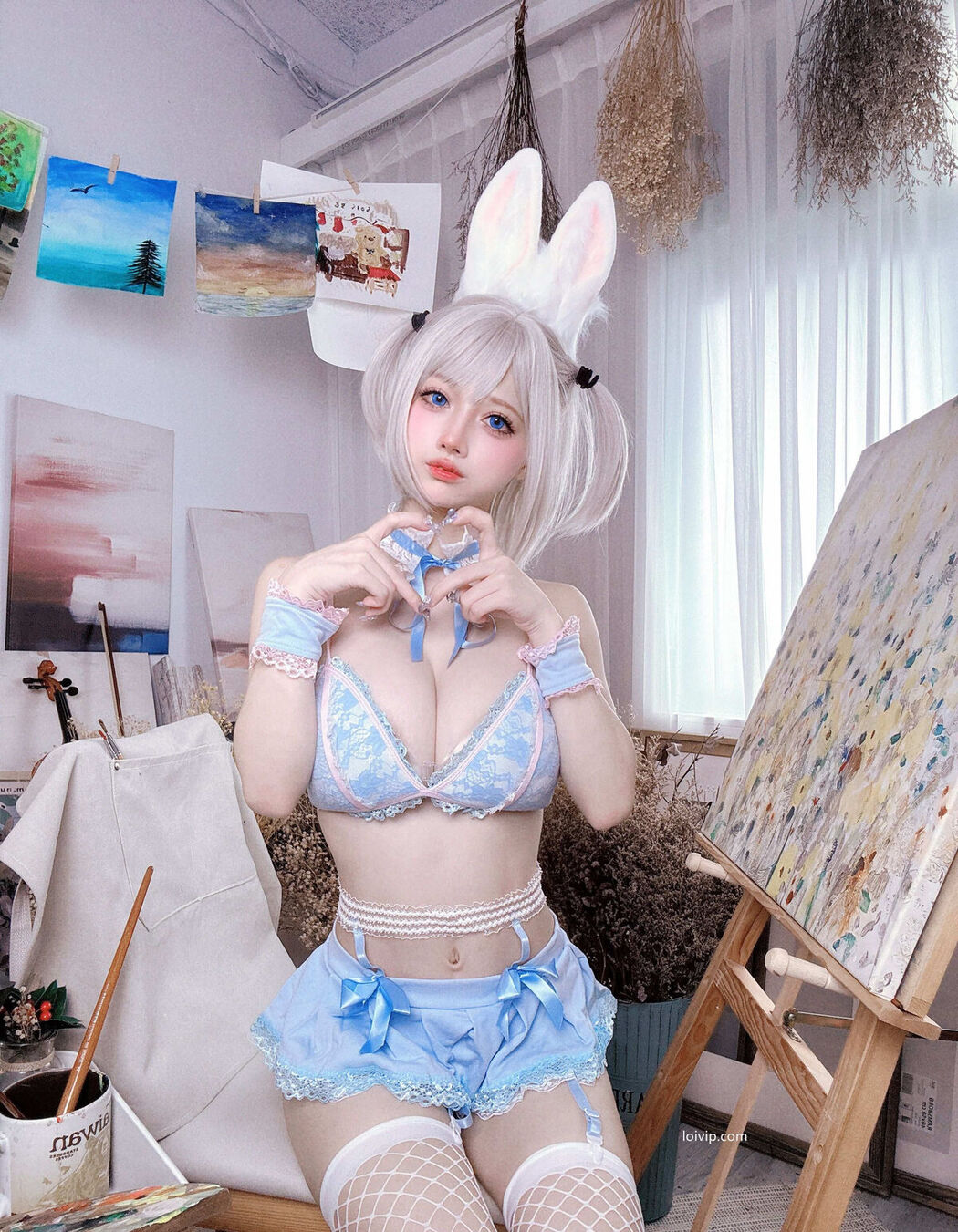 Coser@沖田凜花Rinka – 蓝色兔子 (71P – 2V)