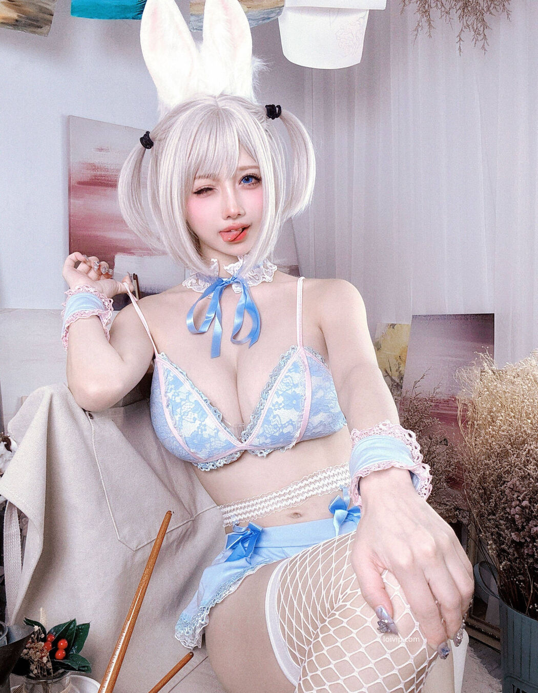 Coser@沖田凜花Rinka – 蓝色兔子 (71P – 2V)