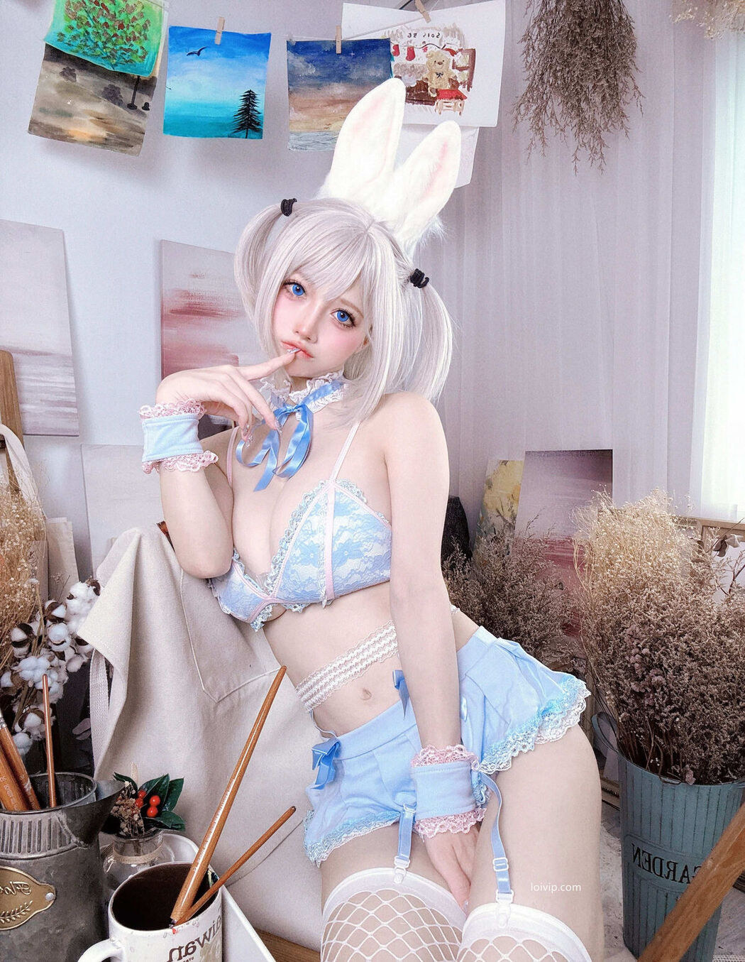 Coser@沖田凜花Rinka – 蓝色兔子 (71P – 2V)