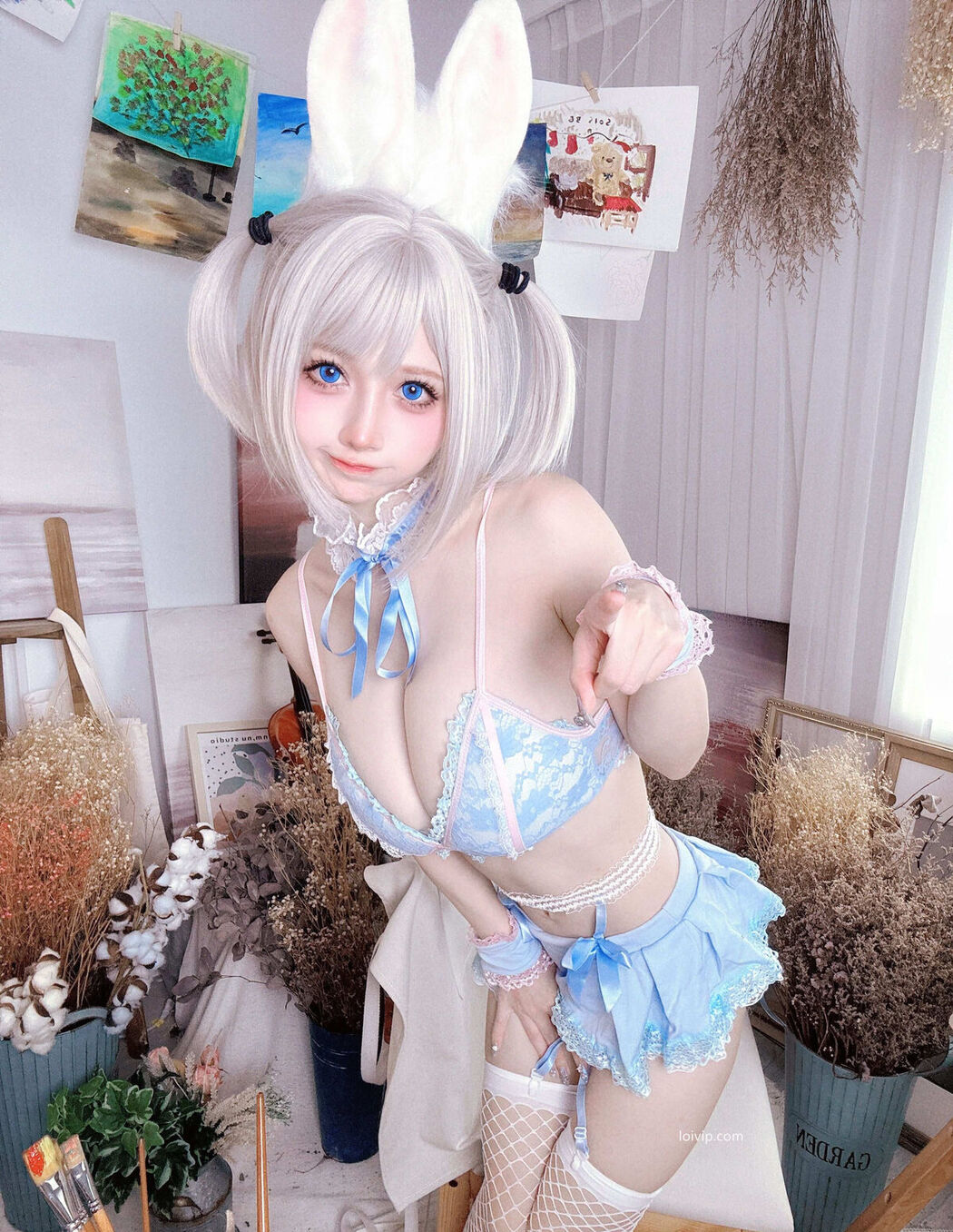 Coser@沖田凜花Rinka – 蓝色兔子 (71P – 2V)