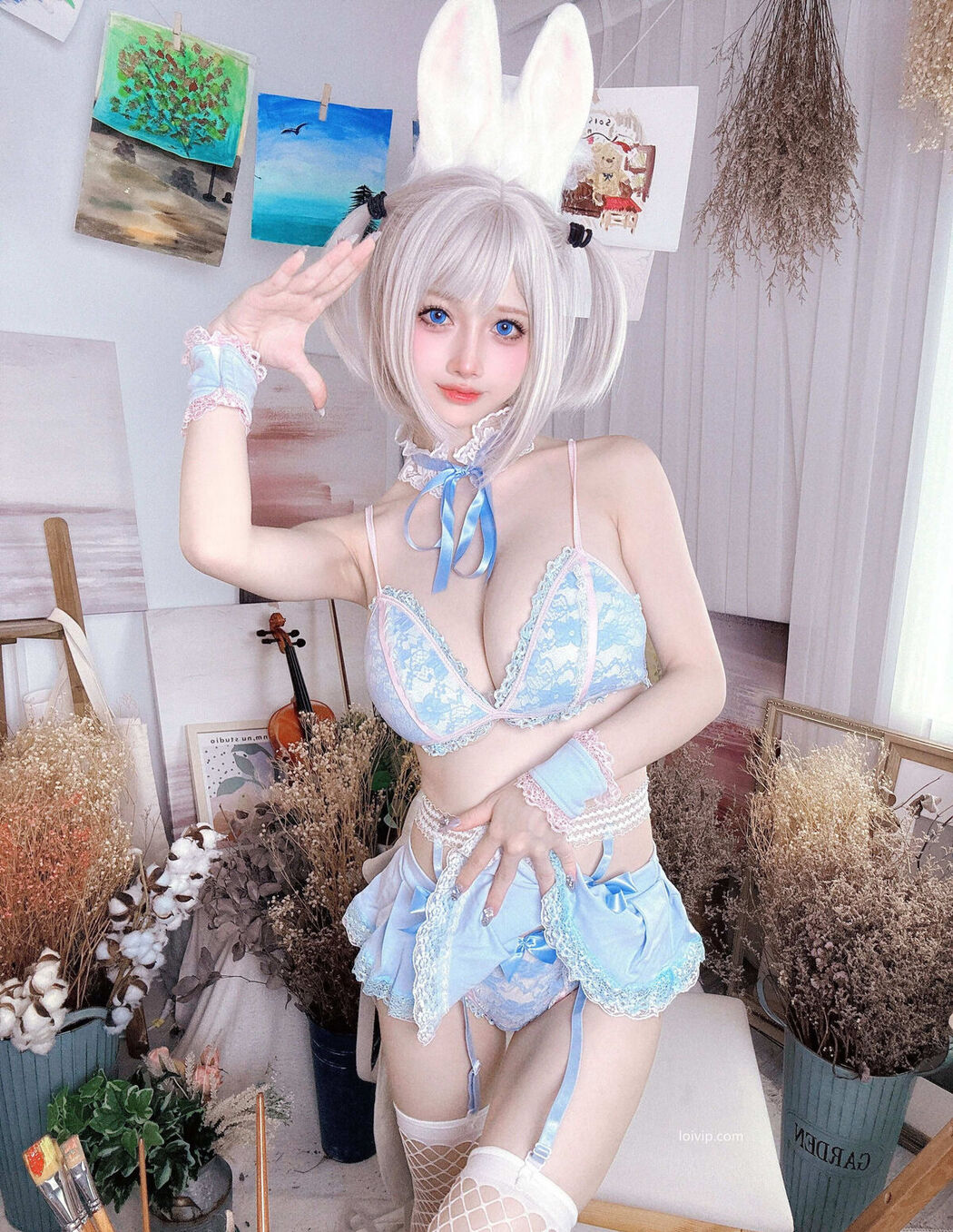 Coser@沖田凜花Rinka – 蓝色兔子 (71P – 2V)