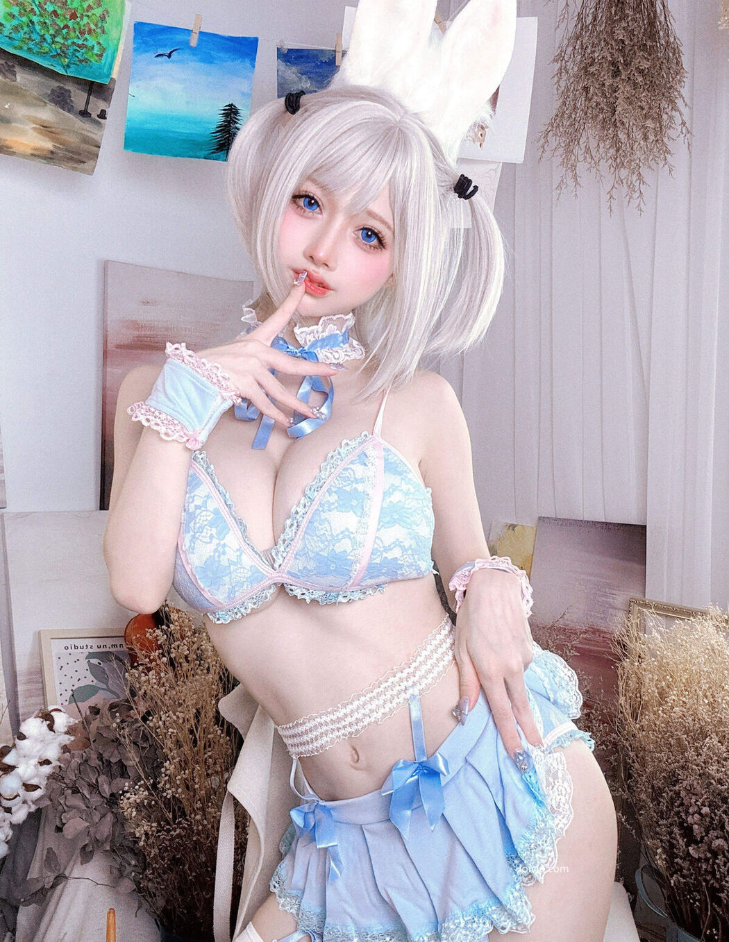 Coser@沖田凜花Rinka – 蓝色兔子 (71P – 2V)