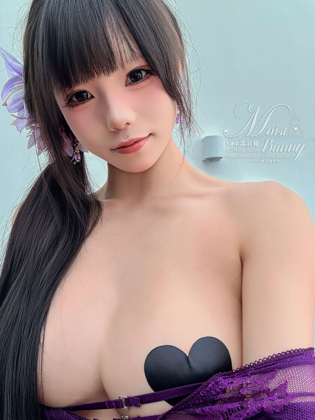 Coser@黏黏团子兔 – 06月票特典 紫色韵味 (42P – 1V)