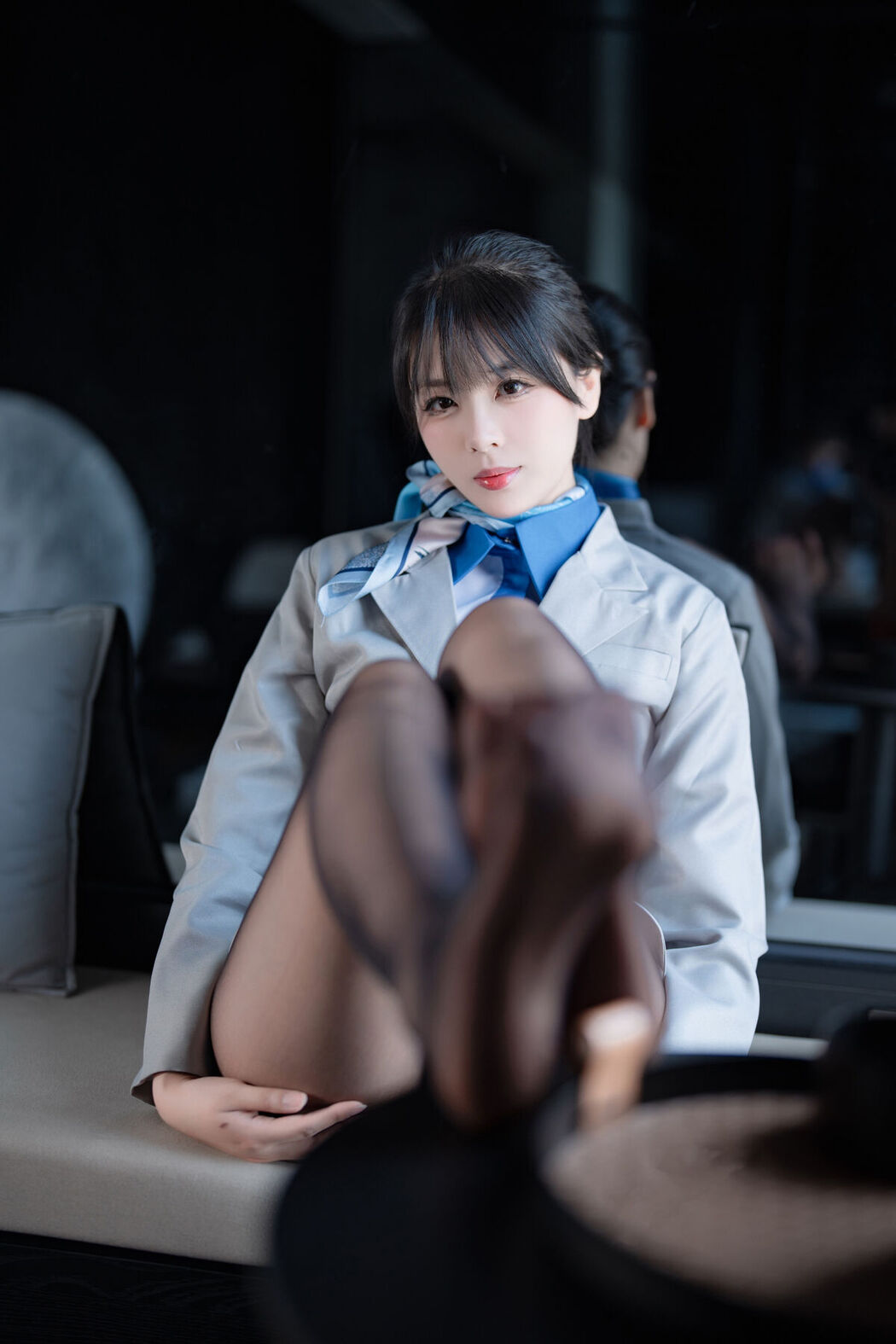 Coser@轩萧学姐 – 空姐室内黑丝 (75P)