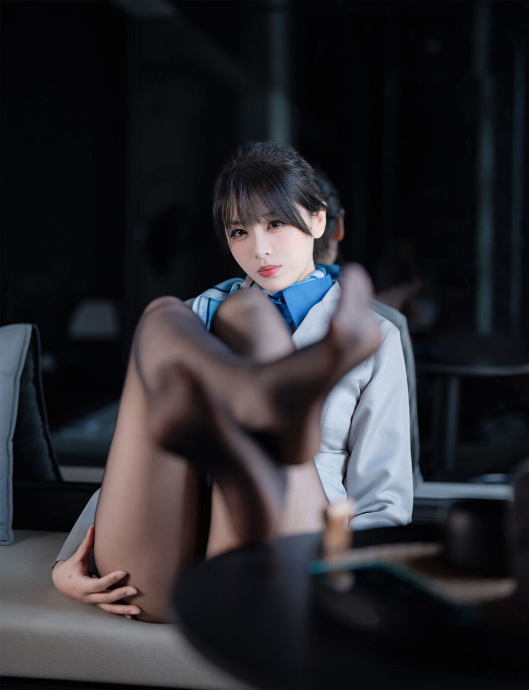 Coser@轩萧学姐 – 空姐室内黑丝 (75P)