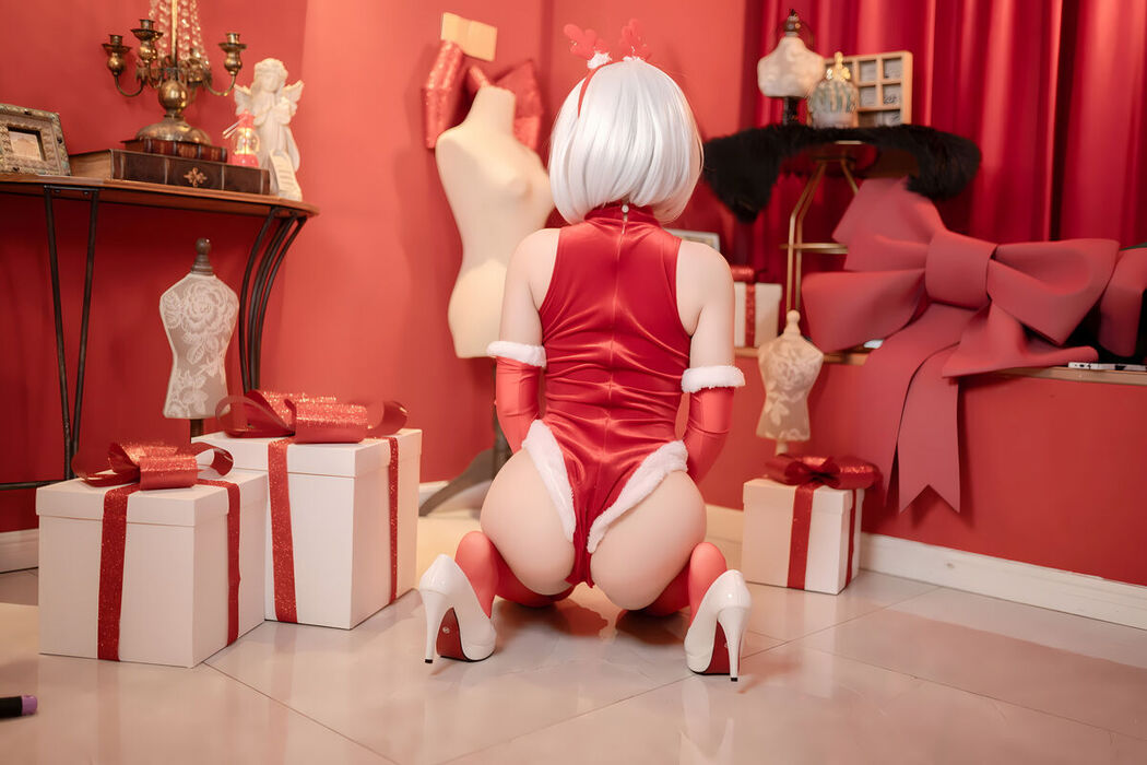 Coser@Bangni邦尼 – 圣诞尼尔 红裙御姐 Part02 (67P)
