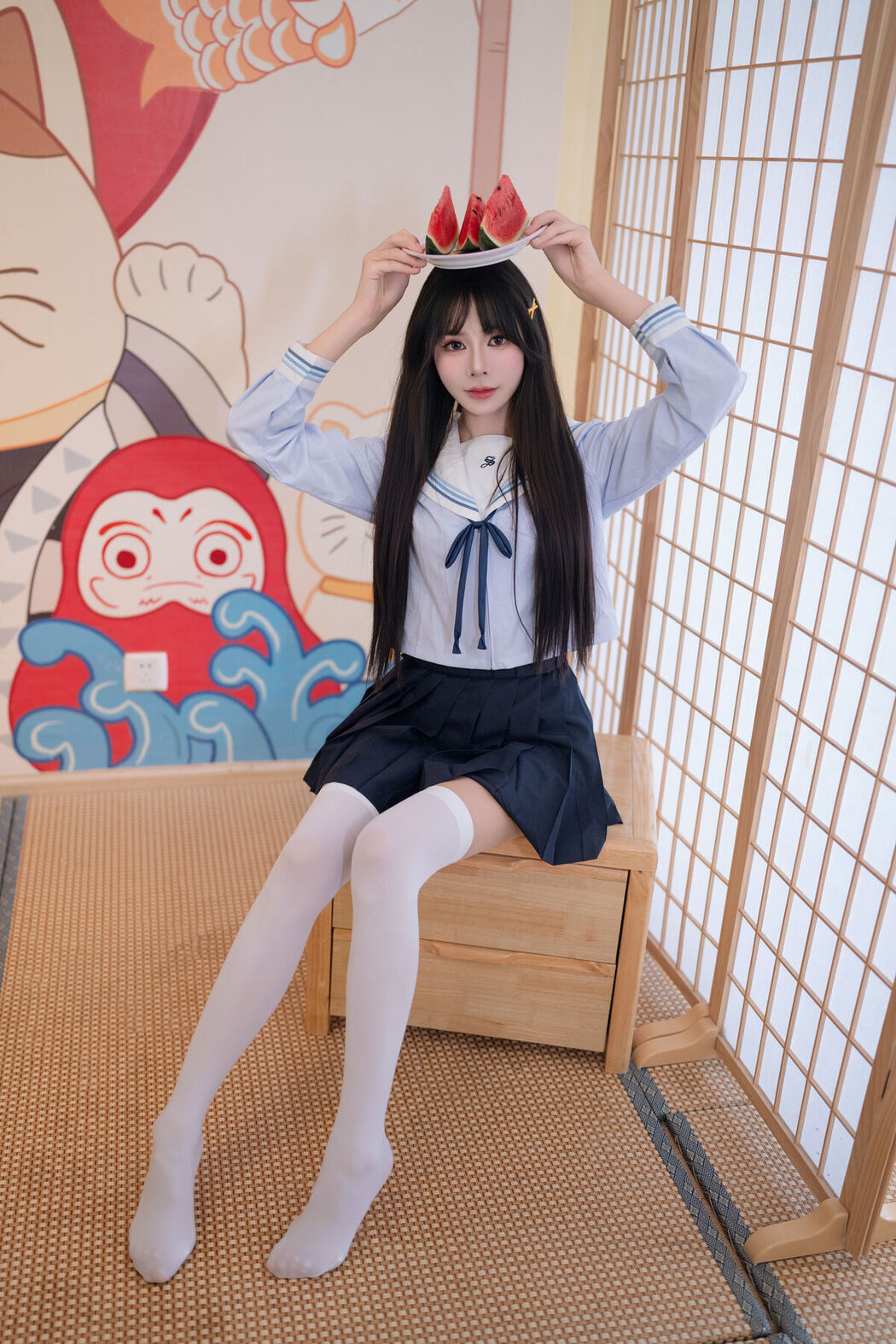 Coser@吃了个迟 – 夏日呓语 Part01 (55P)