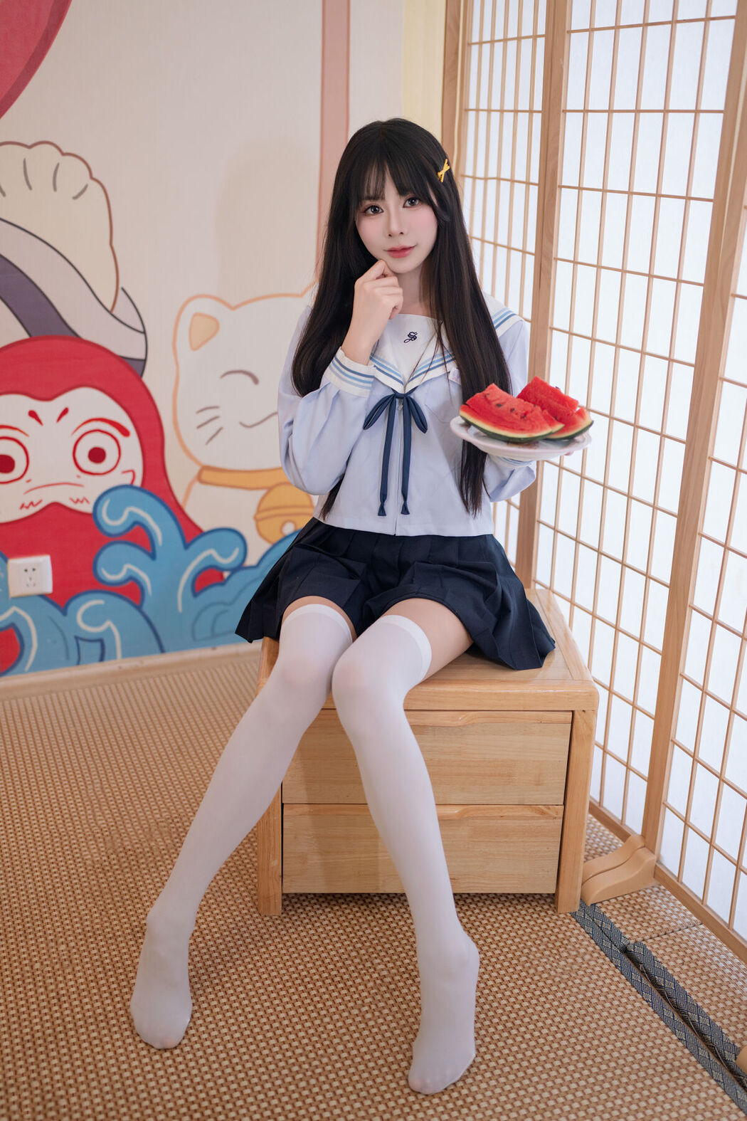Coser@吃了个迟 – 夏日呓语 Part01 (55P)