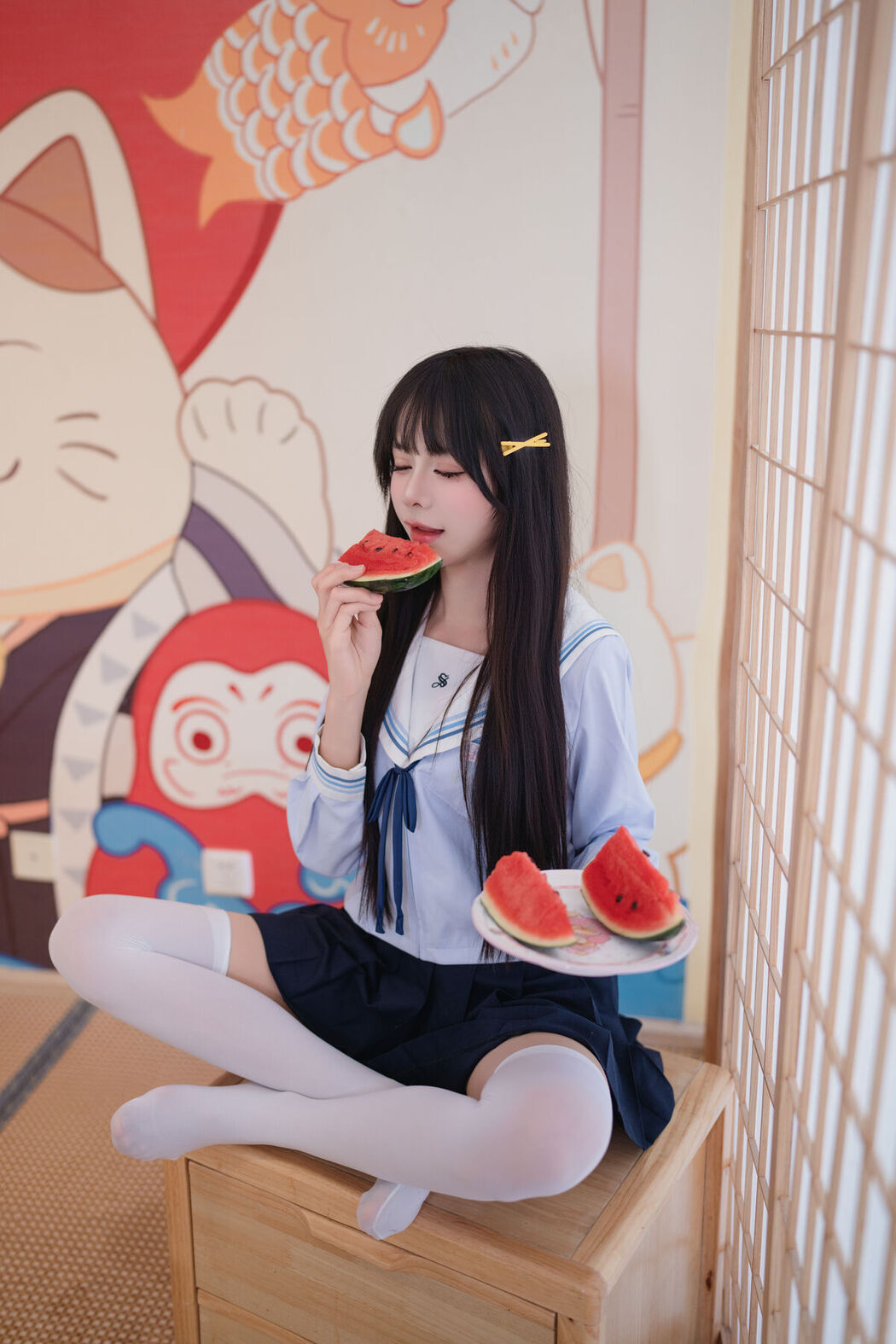 Coser@吃了个迟 – 夏日呓语 Part03 (55P)